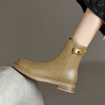 CHIKO Ashonti Round Toe Block Heels Ankle Boots