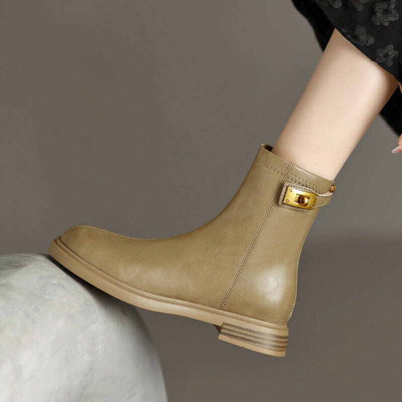 CHIKO Ashonti Round Toe Block Heels Ankle Boots