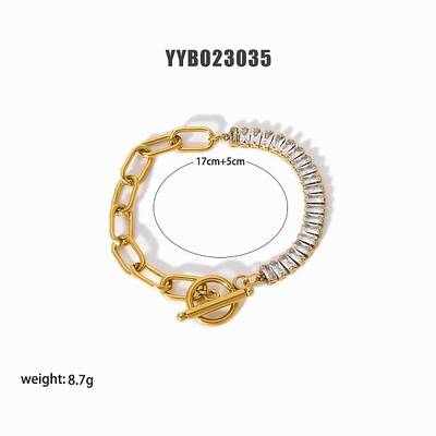 Simple Stainless Steel Link Bracelets for Summer Beach