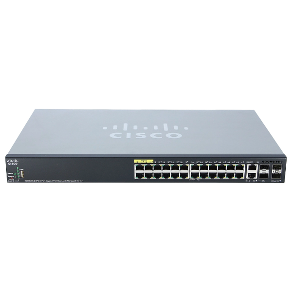 Cisco SG350X-24P-K9-NA | Small Business SG350X-24MP PoE+ 24 x Ports 10/100/1000Base-T + 4 x SFP Ports + 2 x Uplinks Ports Man...