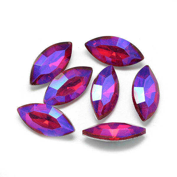 Pointed Back Glass Rhinestone Cabochons