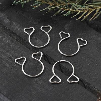 304 Stainless Steel Heart Clip on Nose Rings