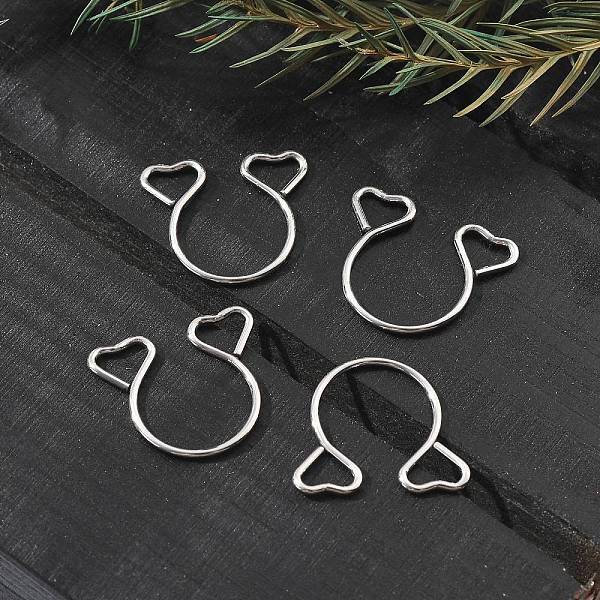 304 Stainless Steel Heart Clip on Nose Rings
