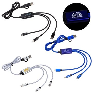 100 Custom Traverse 3-in-1 Charging Cable - Braided & Multi-Device