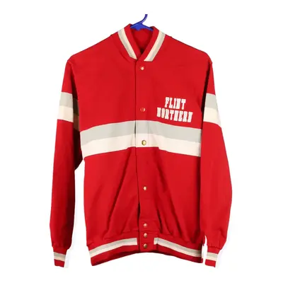 Flint Northern Sand Knit Varsity Jacket - Small Red Polyester Blend
