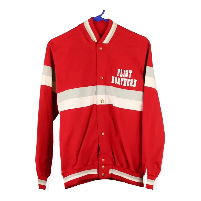 Flint Northern Sand Knit Varsity Jacket - Small Red Polyester Blend