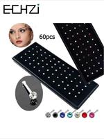 Rhinestone Decor Stainless Steel Nose Studs, Body Pierced Jewelry for Men & Women, Trendy All-match & Exquisite Piercing Jewe...