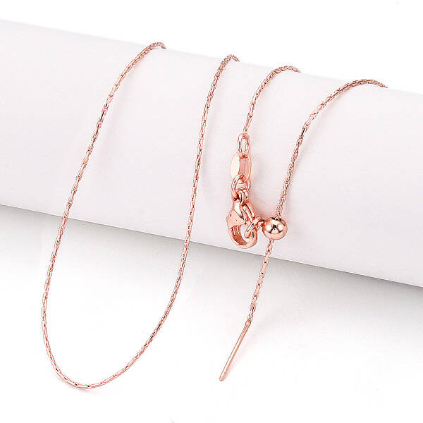 Adjustable Slider Brass Boston Link Chain Necklaces for Men Women