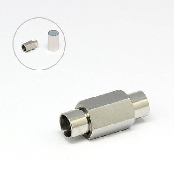 Tarnish Resistant 304 Stainless Steel Magnetic Clasps with Glue-in Ends