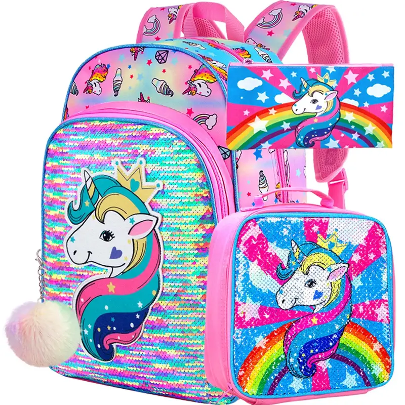 3PCS Girls Backpack, 16\