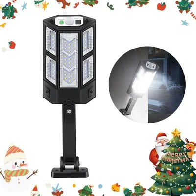 Solar Powered Wall Mounted Light, 6500K Motion Sensor Outdoor Wall Light with 3 Lighting Modes, Waterproof Outdoor Lighting f...