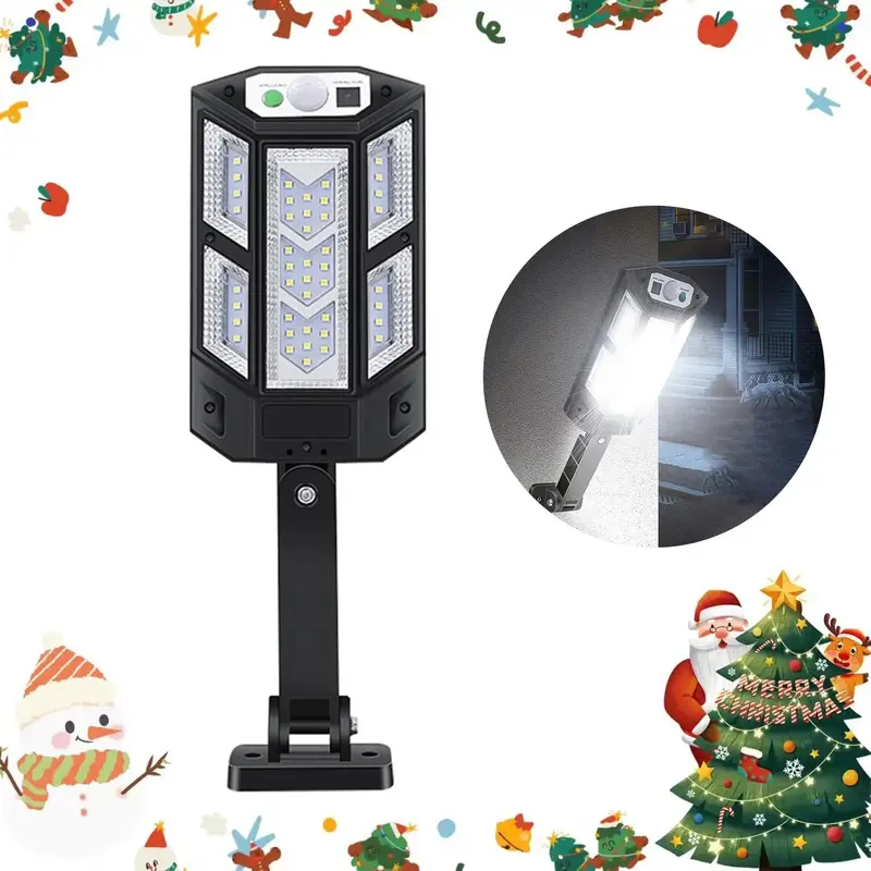 Solar Powered Wall Mounted Light, 6500K Motion Sensor Outdoor Wall Light with 3 Lighting Modes, Waterproof Outdoor Lighting f...