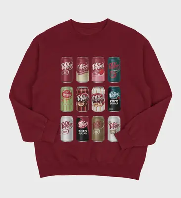 Dr. Pepper Cans Crewneck Sweatshirt and T-Shirt