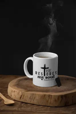 He Restores My Soul Coffee Cup