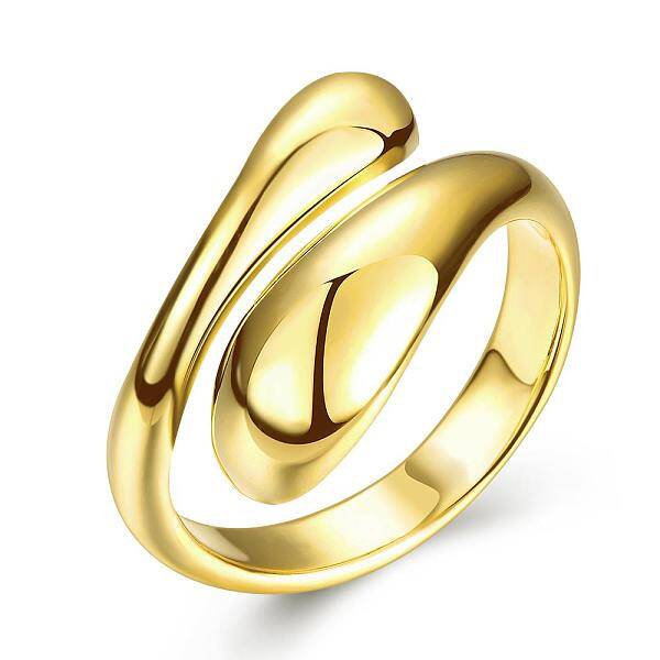 Real 18K Gold Plated Adjustable Brass Finger Rings for Women