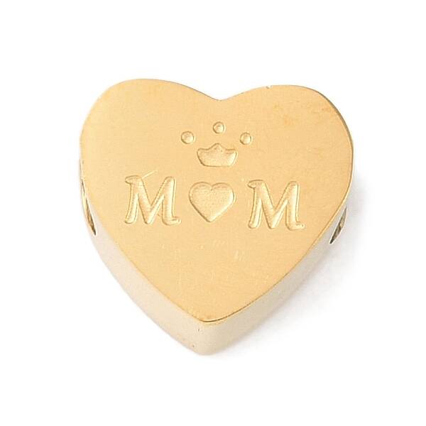 Mother's Day 304 Stainless Steel European Beads