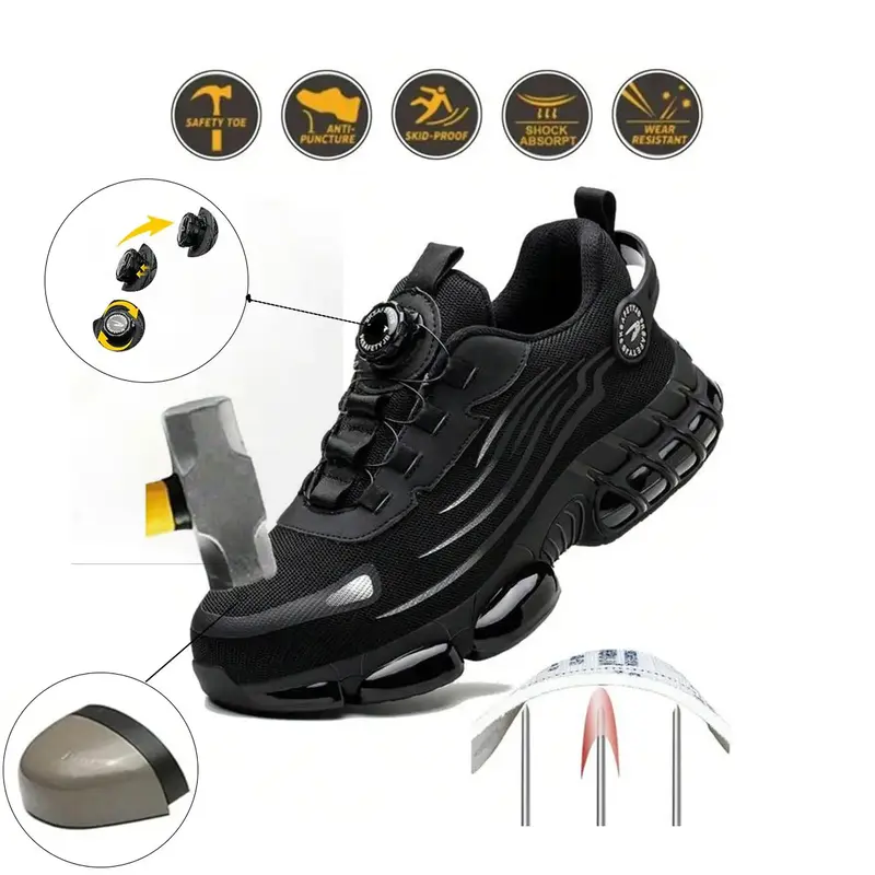 safetrek Steel Toe Shoes for Men Women Composite Toe Work Sneakers Indestructible Safety Tennis Shoes Lightweight Breathable ...