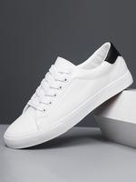 Men's 1 Pair Fashionable Casual Lace Up Skate Shoes, Lightweight Breathable Comfortable Sports Walking Flat Sneakers, Male Al...