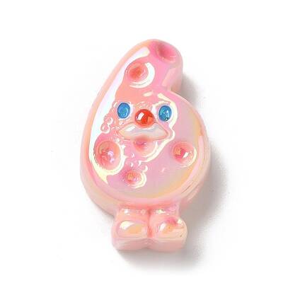 Electroplate Number Theme Resin Beads