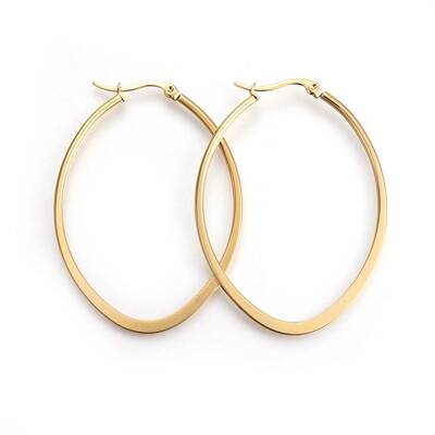 201 Stainless Steel Hoop Earrings
