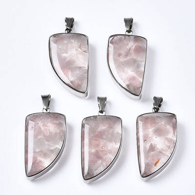 Natural Rose Quartz Pendants