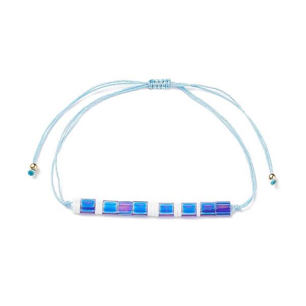 Glass Seed Link Bracelet