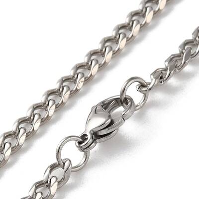 304 Stainless Steel Cuban Link Chain Necklaces for Men