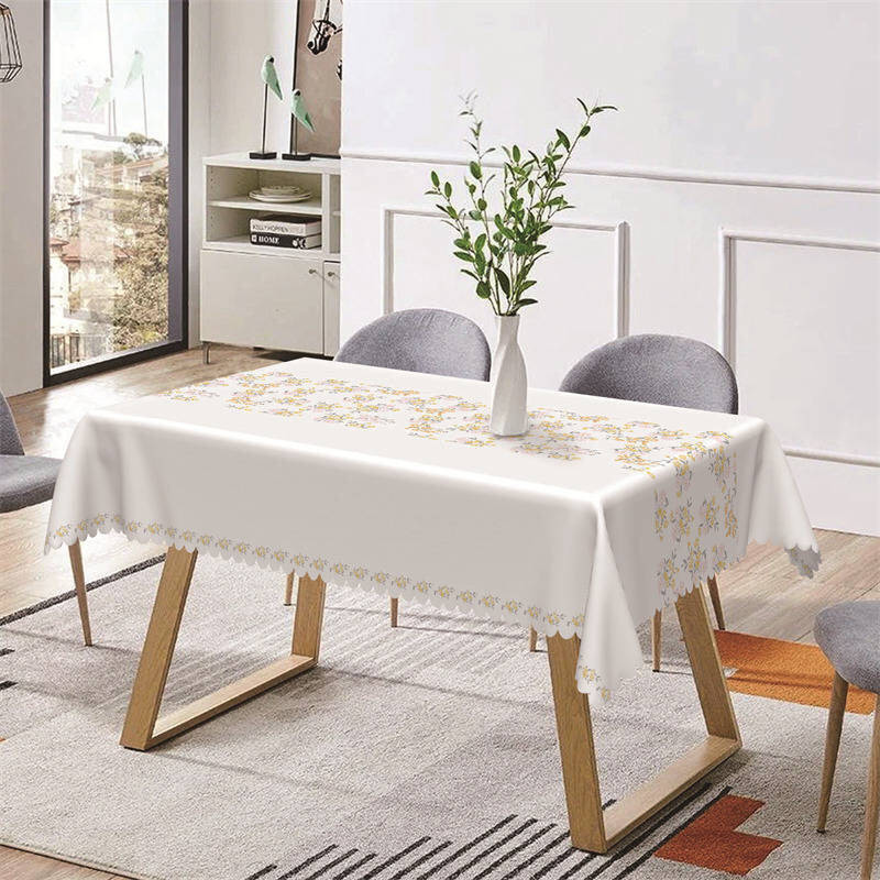 Yellow And Pink Floral Rustic Rectangle Tablecloth - Aperturee