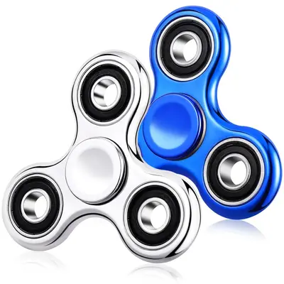 Dealsforyoudays Fidget Spinner 2 Pack, Stress Anxiety Relief Sensory Fidget Toys for Kids Adults, Cool Electroplated Fidget S...