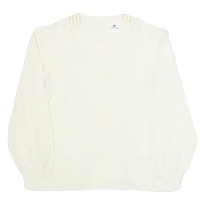 JANEMORE Womens Blouse Beige Long Sleeve S