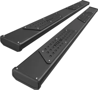 Running Boards 6.5 Inch Compatible with 2019-2025 Dodge Ram 1500 Crew Cab Black Textured Nerf Bars Side Step (Only Fit 2019-2...