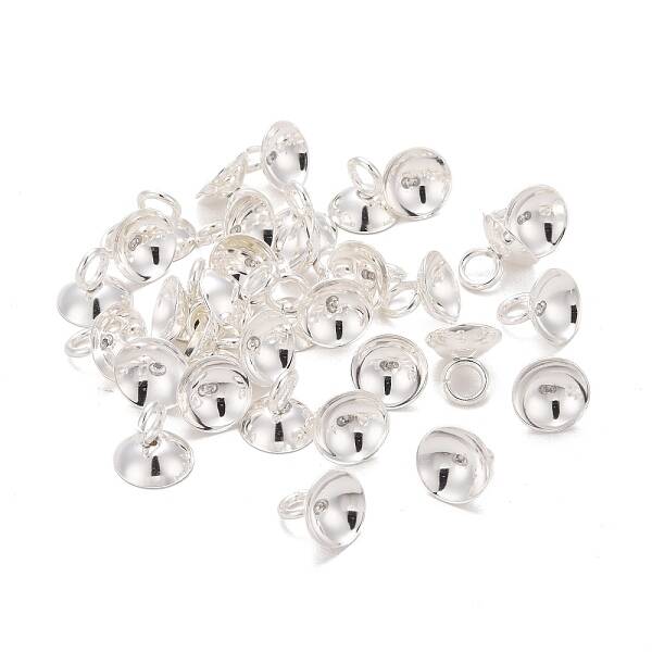 201 Stainless Steel Bead Cap Pendant Bails