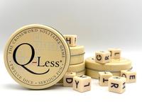 Q-Less Crossword Solitaire Dice Word Game Play Fun