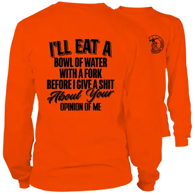 Opinion Of Me - Long Sleeve Safety Orange Hi-Vis