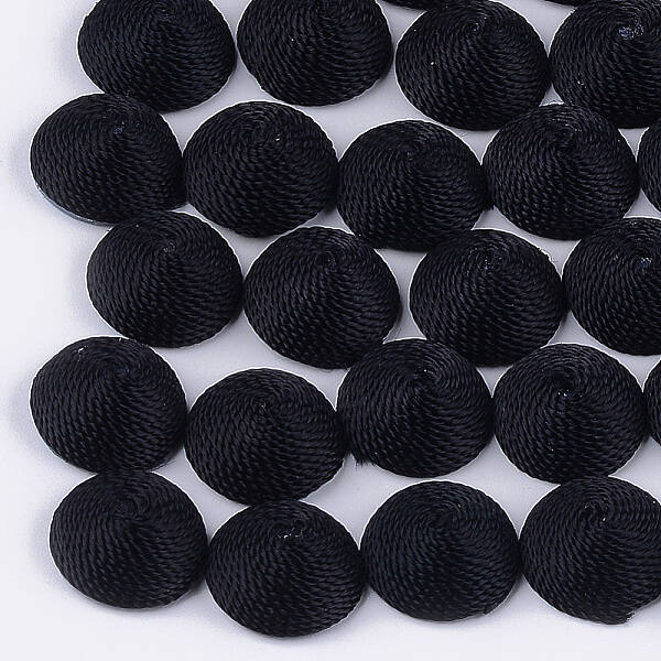 Polyester Thread Fabric Cabochons