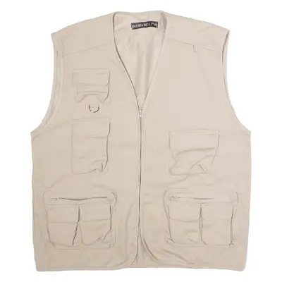 OCCHI & BELLI Utility Mens Gilet Beige Twill 2XL