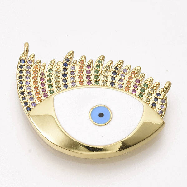 Golden Plated Brass Micro Pave Cubic Zirconia Pendants
