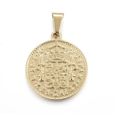 304 Stainless Steel Coin Pendants