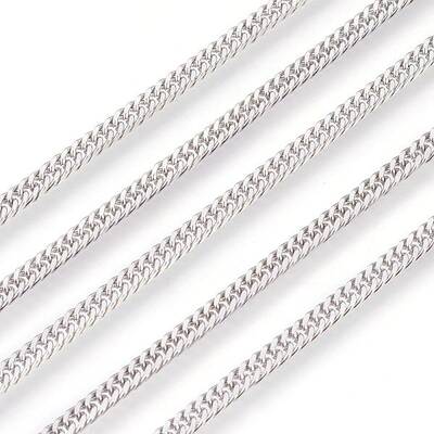 Tarnish Resistant 201 Stainless Steel Curb Chains