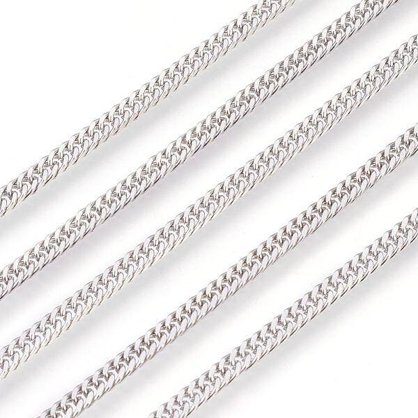 Tarnish Resistant 201 Stainless Steel Curb Chains