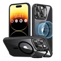 Shockproof Camera Lens Protector & Stand Protection Phone Cases For iPhone 16 Pro Max cases 15 14 13 12 Pro, MagSafe Accessor...