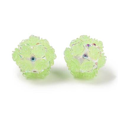 Handmade Polymer Clay Rhinestone Beads