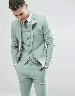 Mens Sage Green Suit