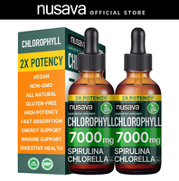 (2-Pack) Vegan Natural Chlorophyll Liquid Supplement Drops for Immune Support, Energy, Gut and Skincare Healthcare - 7000mg L...