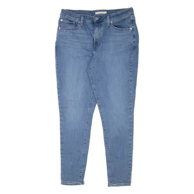 LEVI'S 721 High Rise Womens Jeans Blue Slim Skinny Stone Wash W32 L30