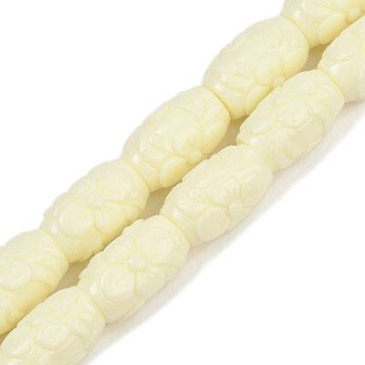 Synthetic Coral Carved Beads Strands