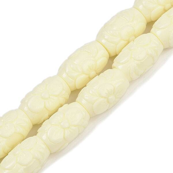 Synthetic Coral Carved Beads Strands