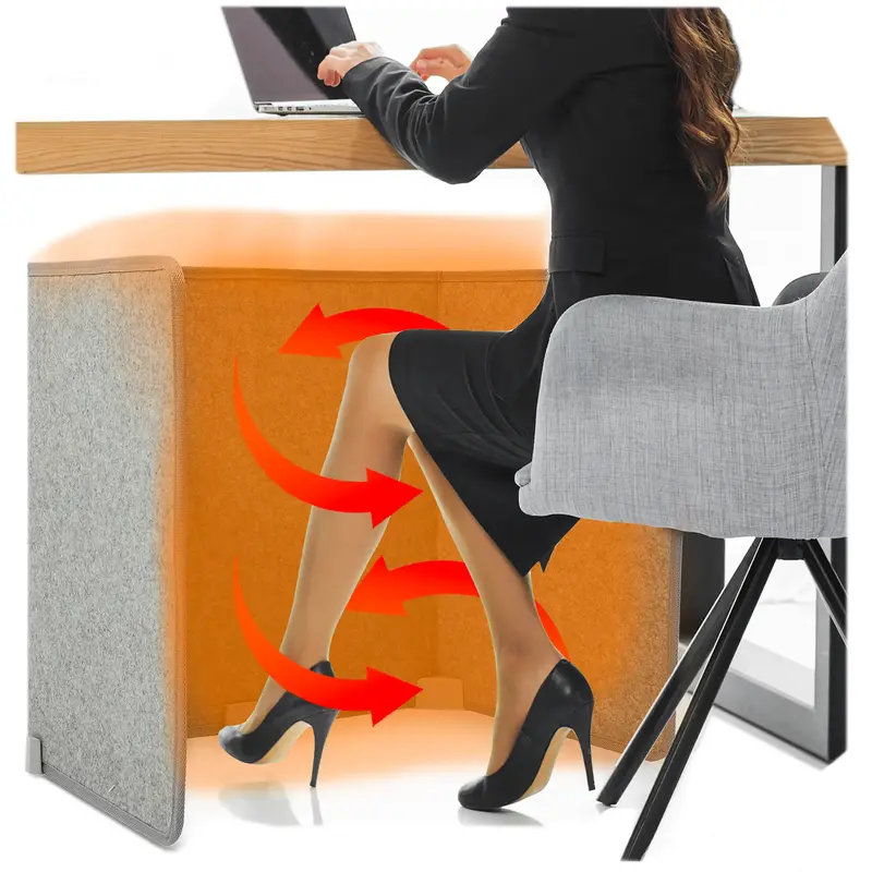 Foldable Electric Space Heater - Silent Radiant Heat - Leg, Foot and Hand Warmer with Thermostat - Home or Office Desk Heater...