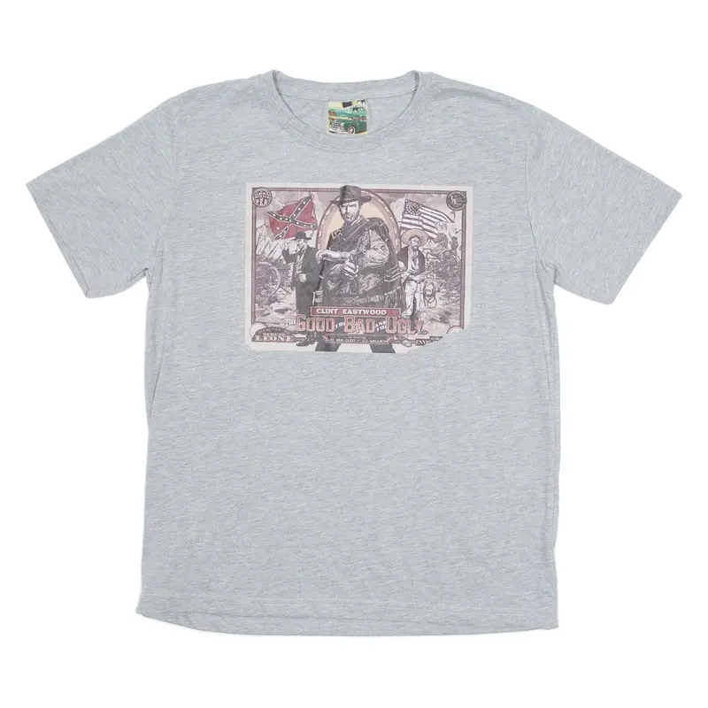 VINTAGE COLLECTION The Good The Bad And The Ugly Mens T-Shirt Grey Crew Neck M
