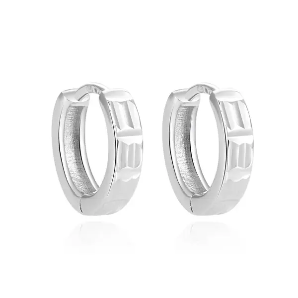 Beneto Timeless round earrings made of silver AGUC1413